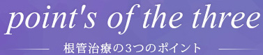 根管治療の3つのポイント