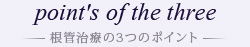 根管治療の3つのポイント